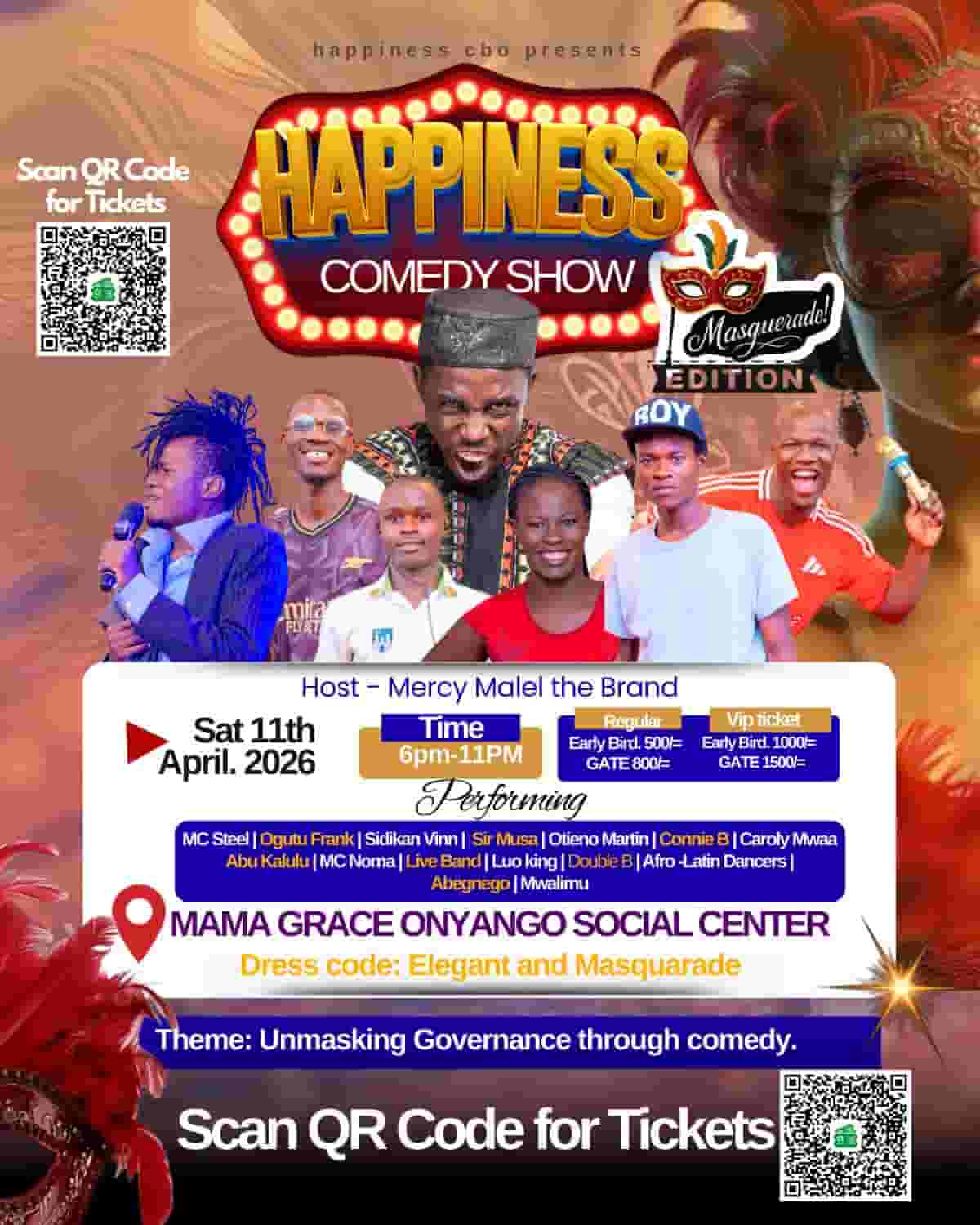 Happiness Comedy Show: A Night of Laughter – Masquerade Edition